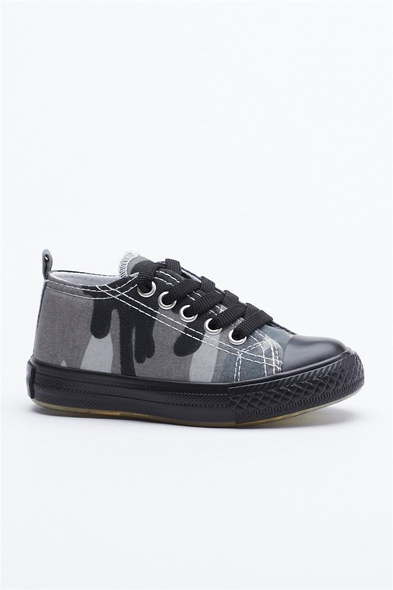 Tonny Black Children's Shoes - Black, Grey #292608