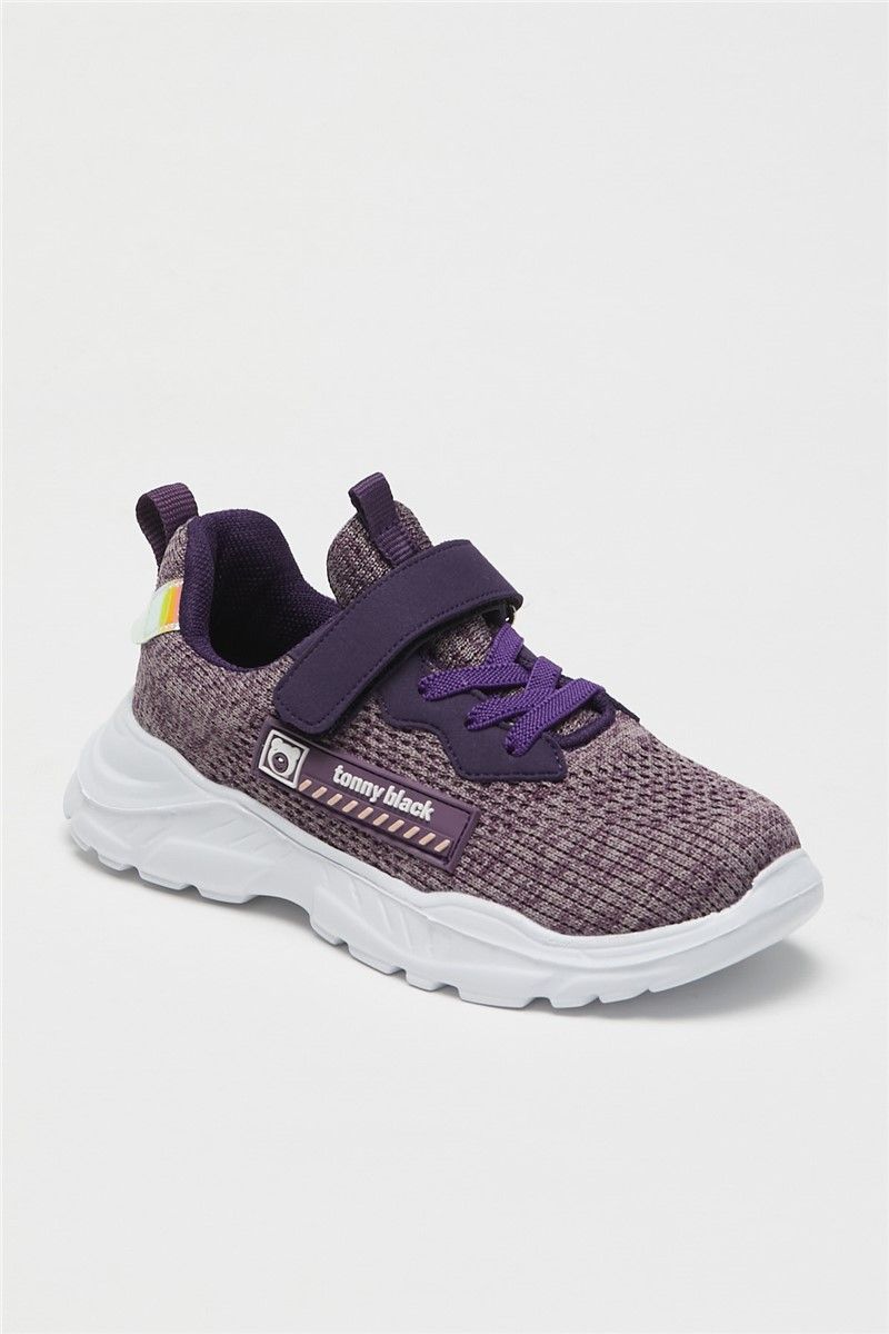 Tonny Black Children's Shoes - Purple #301726