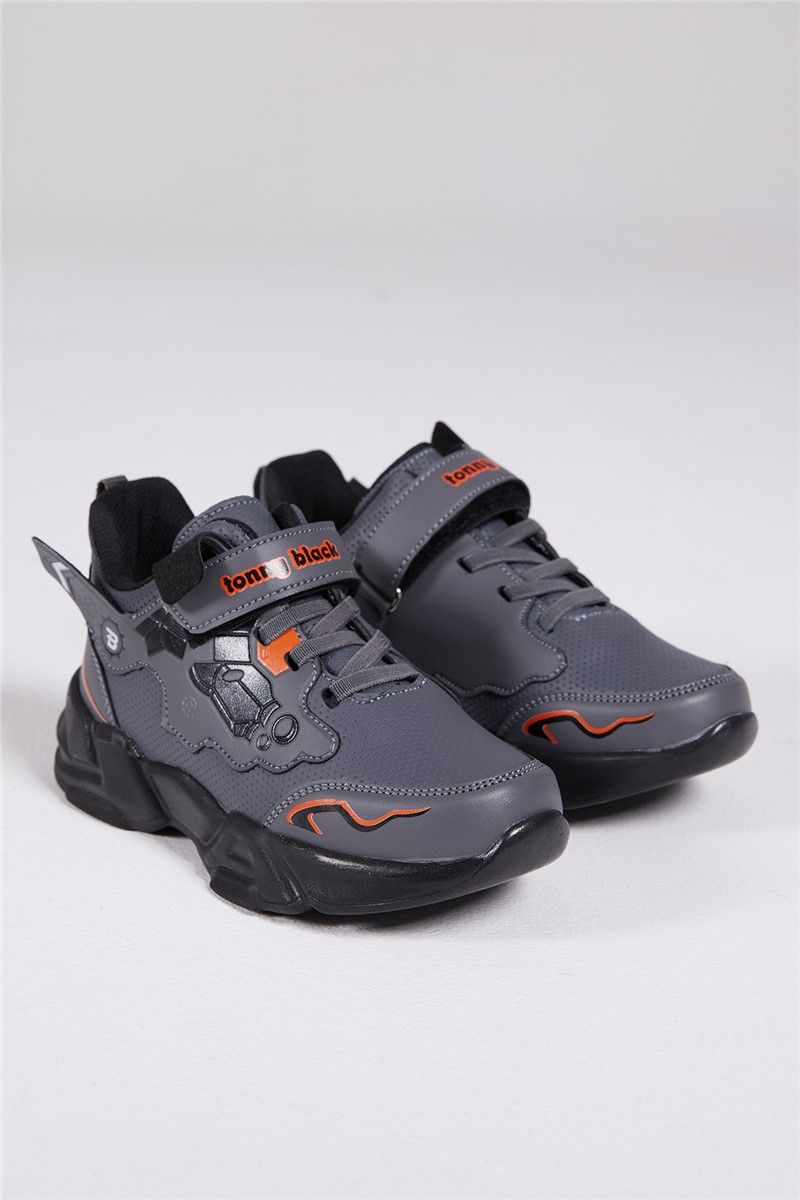 Tonny Black Children's Shoes - Grey #320617