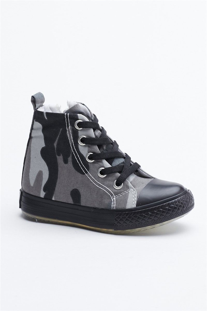 Tonny Black Children's Shoes - Black, Grey #292629