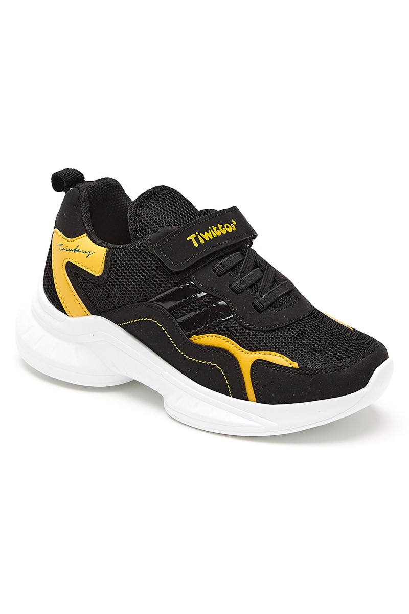 Детски сникърси V2k5 - Черни с жълто 301747