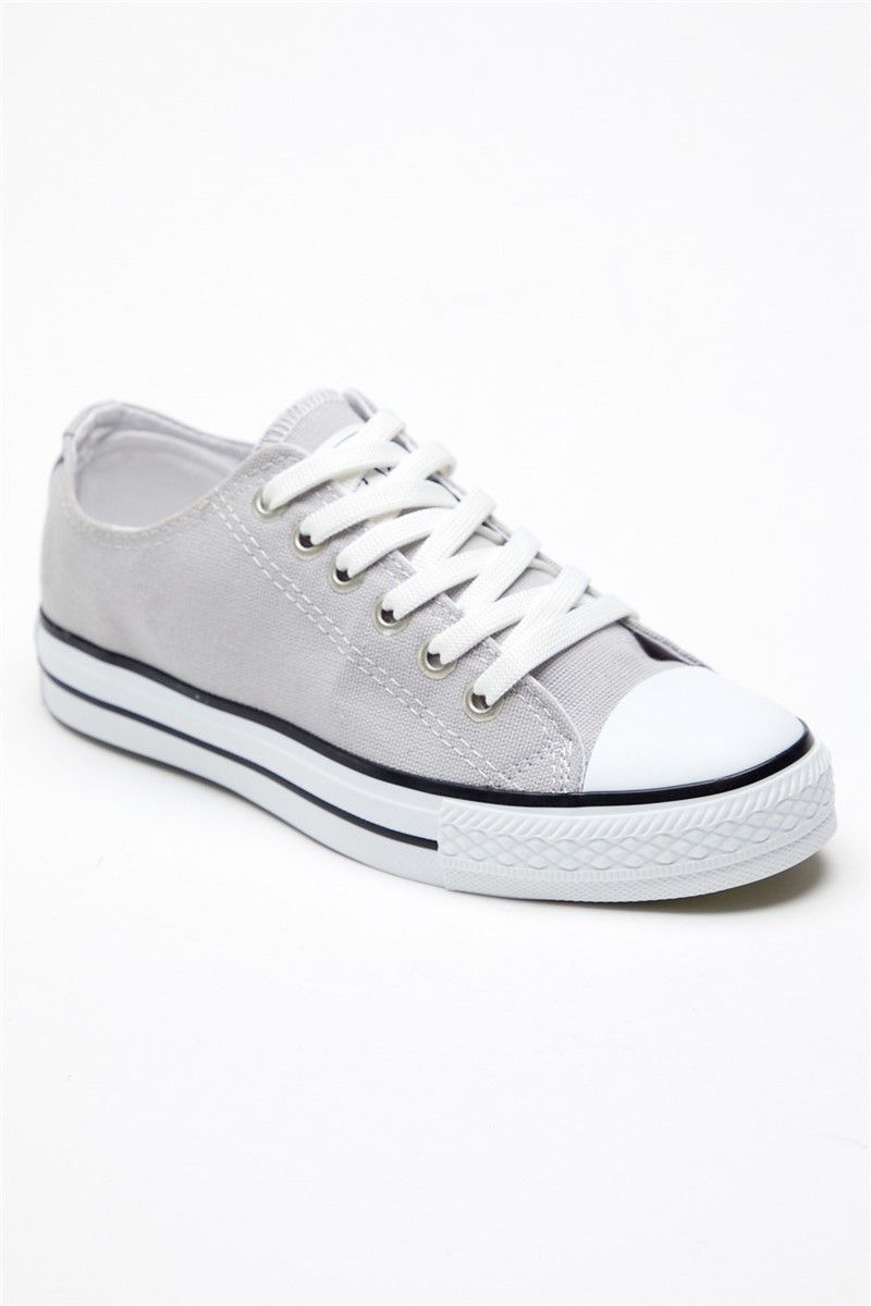 Tonny Black Unisex Canvas Shoes - Grey #303474
