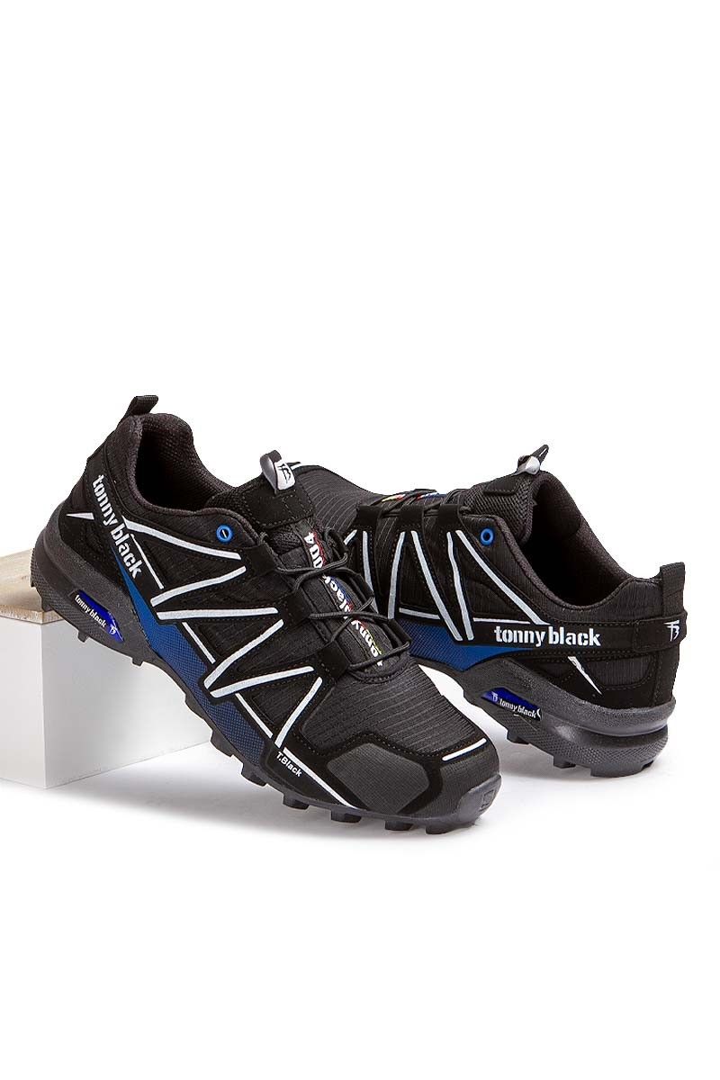 Tonny Black Unisex Hiking Shoes - Black, Blue #300142
