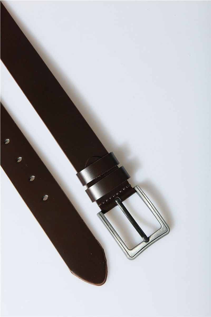 Leather belt - Brown #307498