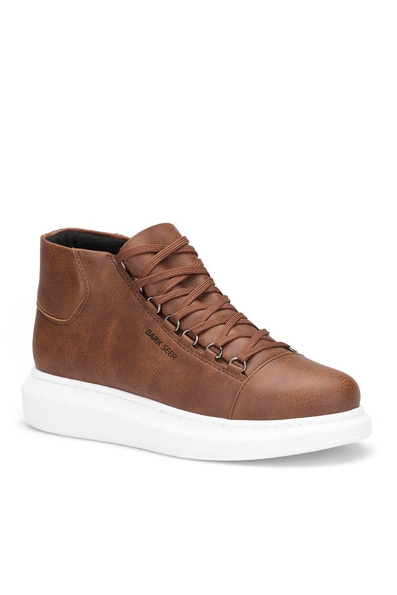 Dark Seer Men's High Top Shoes - Brown #267404