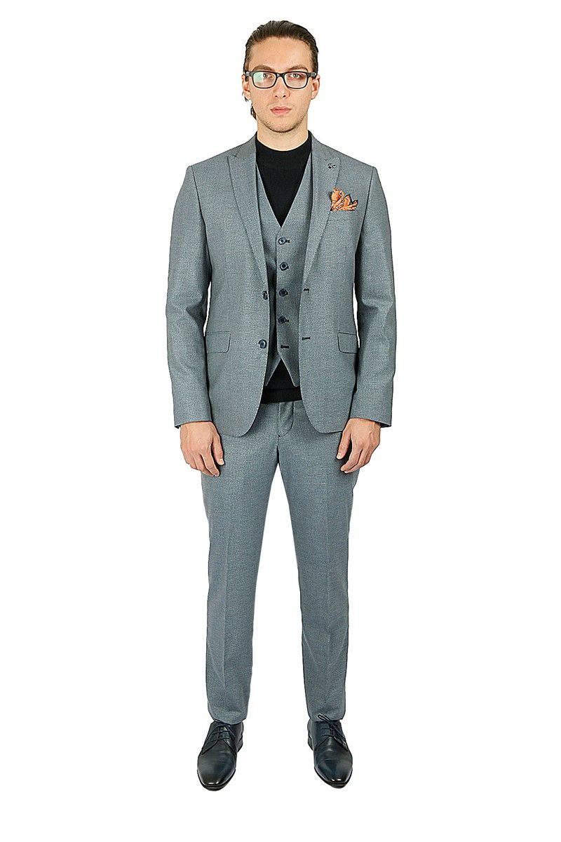 Comfort Fit Men's Vest Suit - Gray 306539