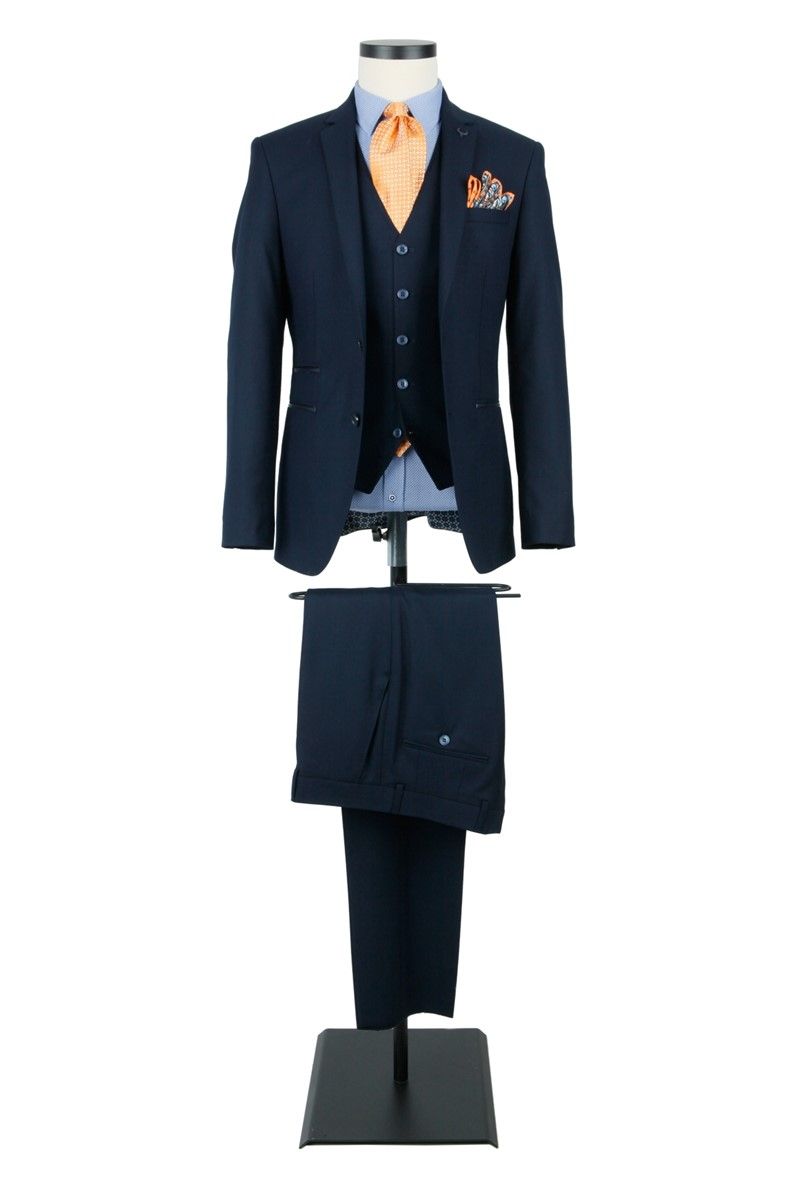 Muško odijelo s prslukom - Plavo #271700