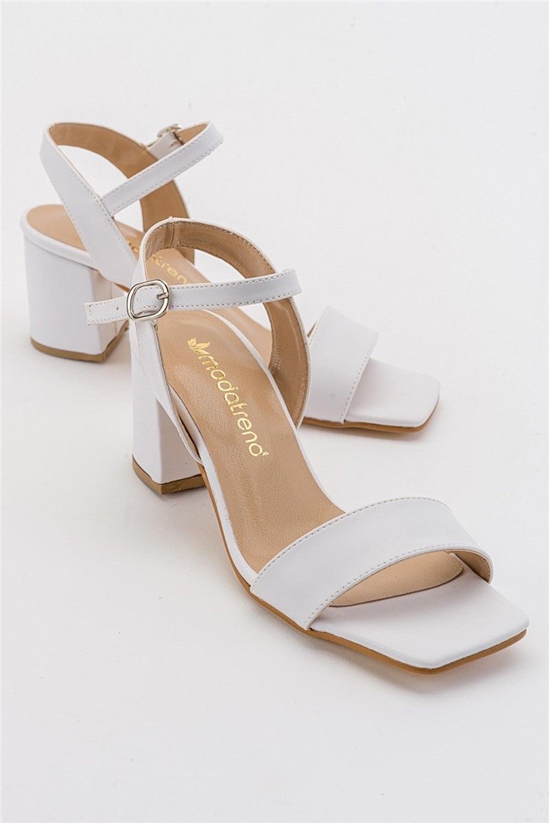 Women's Heeled Sandals - White #381862