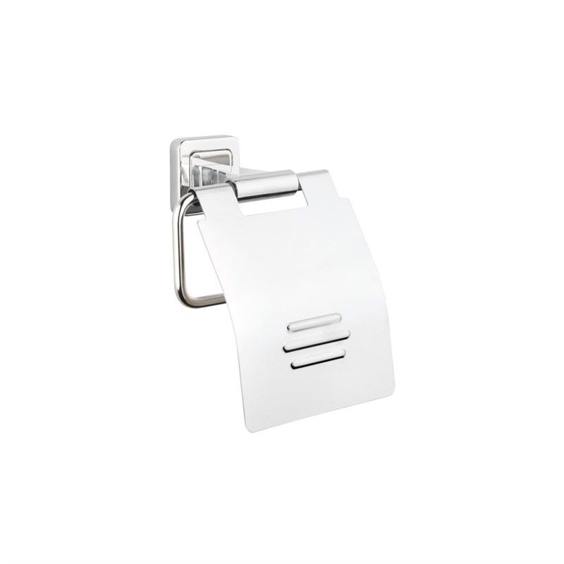 Tema Local Toilet Roll Holder with Lid-Chrome #335806
