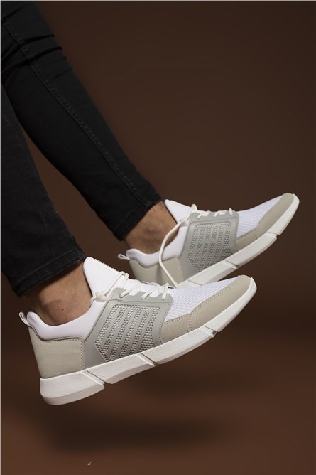 Calçados Esportivos Masculinos - Branco com Cinza #324972