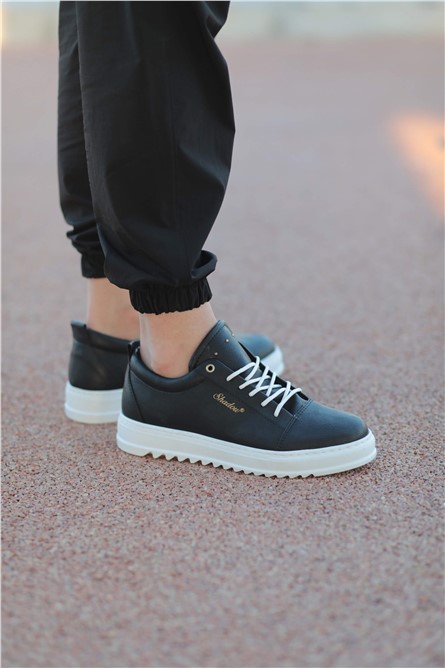 Sapatos Casuais Masculinos SLW-152 - Preto #364991