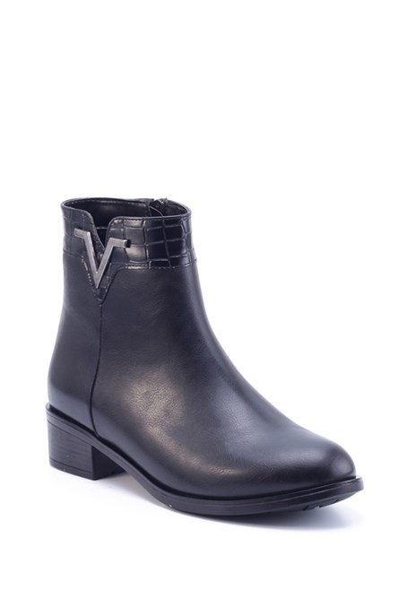 Botas femininas com zíper 2855 - Pretas #360234