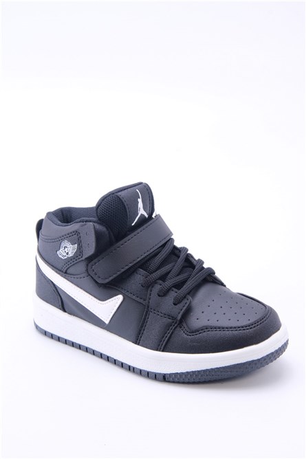 Calçados esportivos infantis com fecho de velcro 7169 - preto #360652