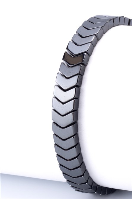 Hematit Metalik Renk Çavuş 8mm Makrome Bileklik Gri #363314