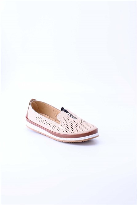 Sapatos de bailarina femininos 7017 - bege #360491