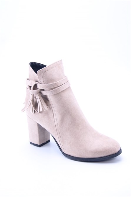 Botas femininas de camurça 2945 - Bege #360251