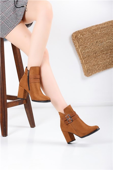 Botas femininas de camurça 3030 - Taba #360261