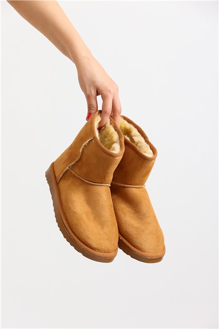 Botas femininas com forro de camurça UG02 - Taba #364393