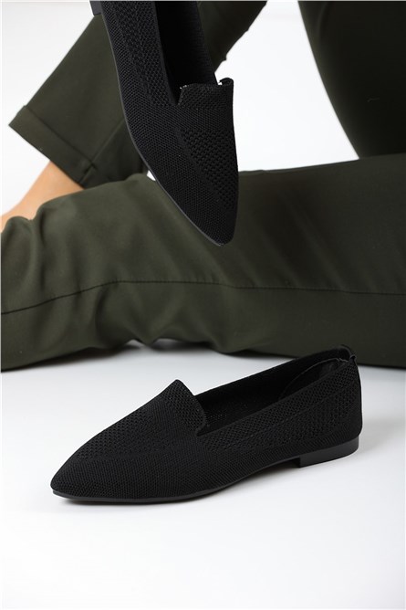 Bailarinas Têxteis Femininas 5090 - Pretas #360397