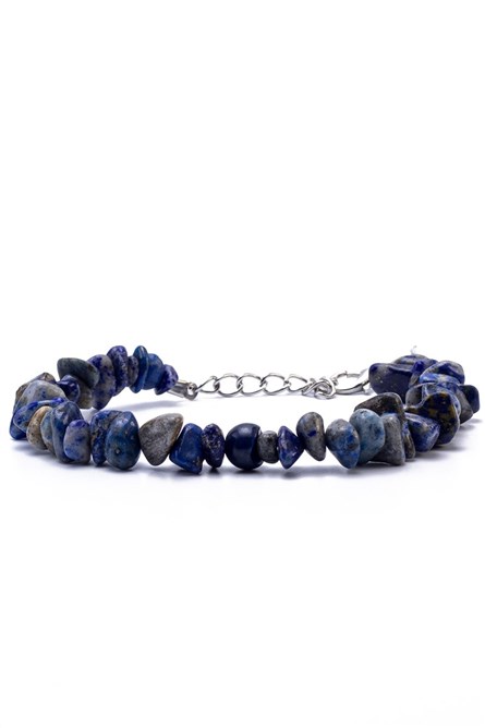 Pulseira Feminina de Pedra Natural - Azul Escuro #363305