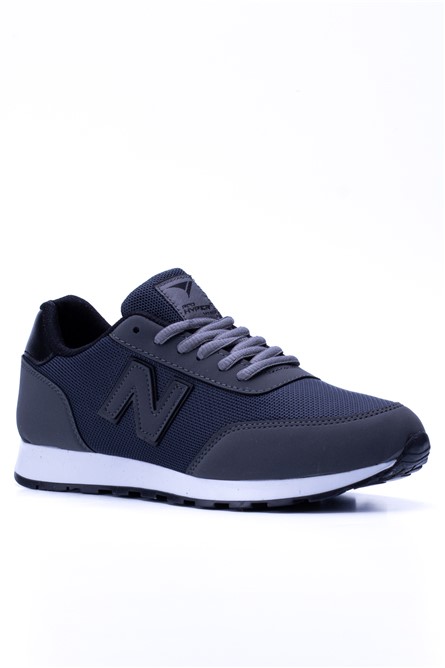 Unisex Sport Lace Up Shoes 1801A - Smoke Gray #371746