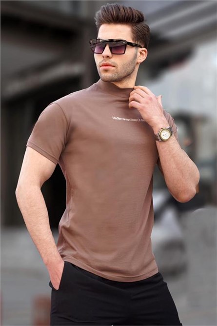 Camiseta Masculina Regular Fit 6119 - Marrom #395072