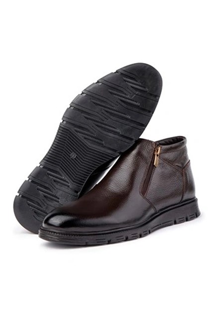 Botas masculinas de couro legítimo Ducavelli - Marrom Escuro #363785