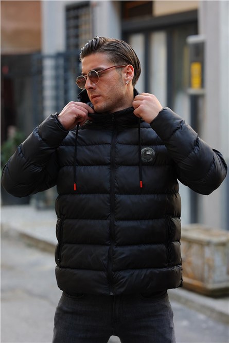 Giacca foderata in pile antivento impermeabile da uomo DDM-230 - Nera #408271