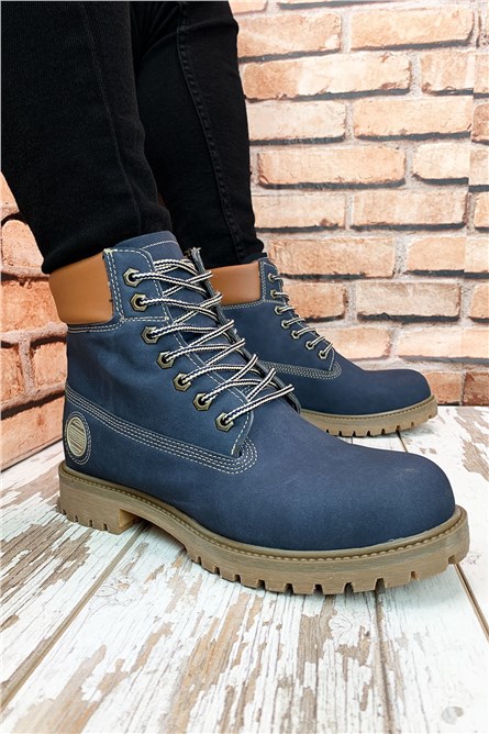 Muške čizme od nubuka 0012940 - tamnoplave #402588