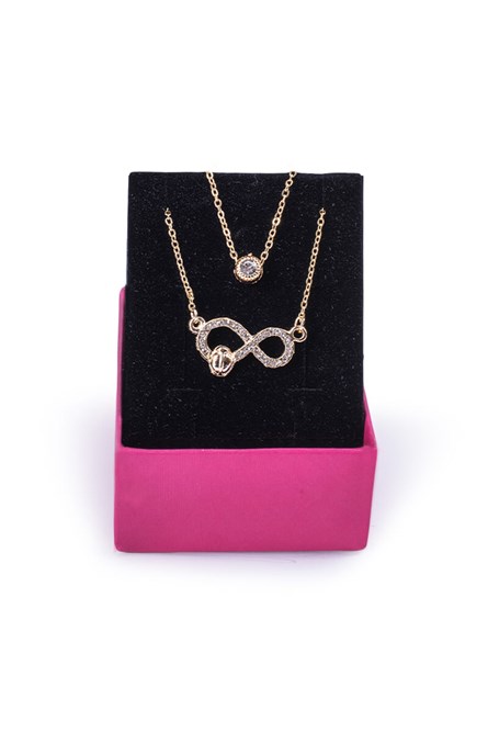 Colar Duplo Infinity Feminino - Ouro 20210835686