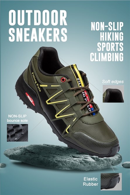 Botas de caminhada masculinas 045 - Cáqui 988146