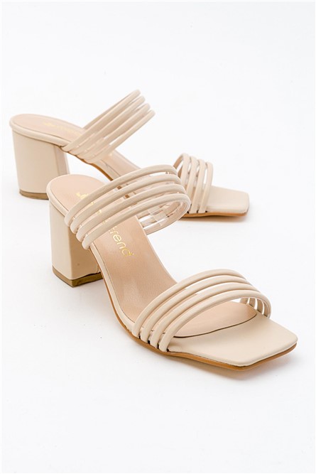 Chinelos de Salto Feminino - Bege #381681