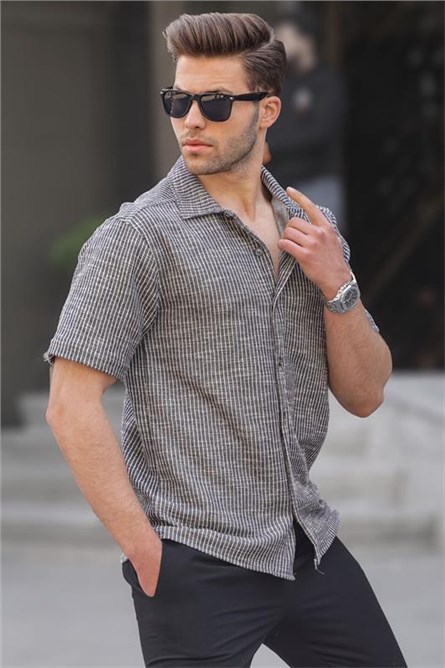 Camisa Masculina Manga Curta 5595 - Azul Escuro #394986