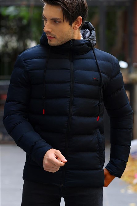 Jaqueta masculina impermeável e à prova de vento QDM-190 - Azul Marinho #409704