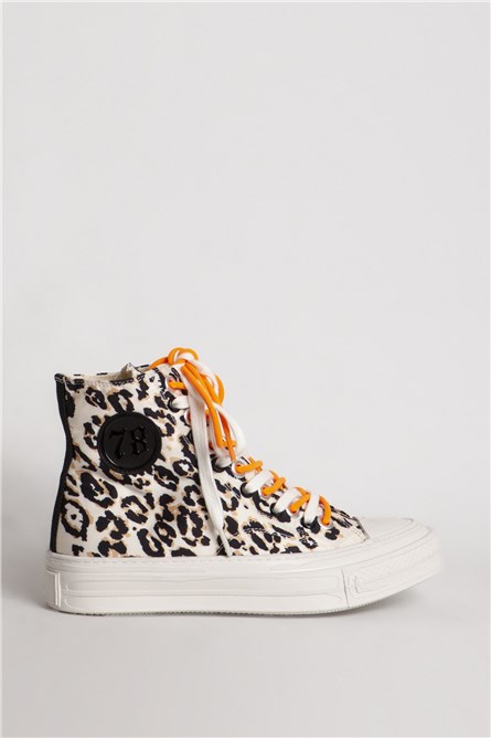 Botas esportivas têxteis femininas 285/2 - Padrão de leopardo #387839