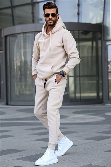 Conjunto Esportivo Masculino 5905 - Bege Claro #357910