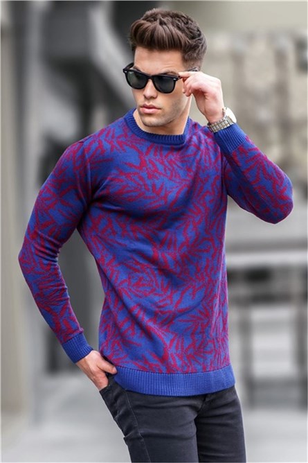 Suéter Tricotado Masculino 5767 - Azul #334336