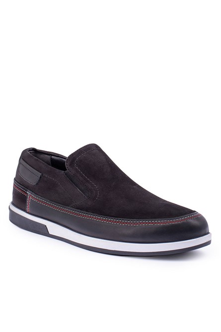 ALEXANDER GARCIA Sapatos casuais masculinos em nobuck natural - Preto 20230321157