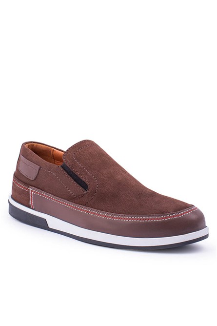 ALEXANDER GARCIA Sapatos casuais masculinos em nobuck natural - Marrom 20230321156