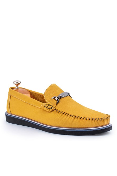 ALEXANDER GARCIA Sapatos masculinos de nobuck natural - amarelo 20230321078