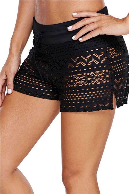Cueca de fato de banho em Renda - Preto #309879