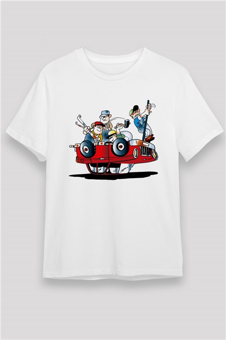 Unisex Print T-Shirt - White #372583