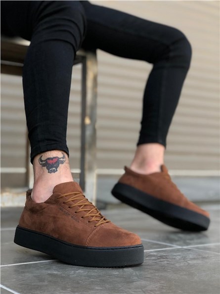 Calçados esportivos masculinos de camurça BA0104 - marrom #322197