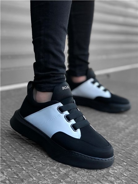 Calçados Esportivos Masculinos BA0160 - Preto com Branco #322299