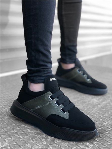 Calçados Esportivos Masculinos BA0160 - Preto com Cáqui #322301