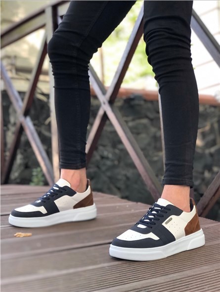 Calçados Masculinos BA0208 - Branco-Azul #332735