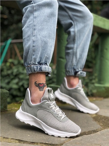 Calçados Esportivos Masculinos BA0333 - Cinza Claro #328042