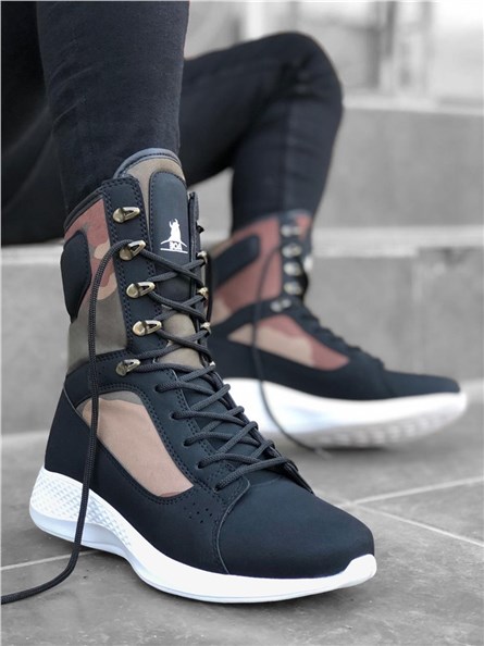 Botas esportivas unisex BA0600 - pretas com camuflagem #321990