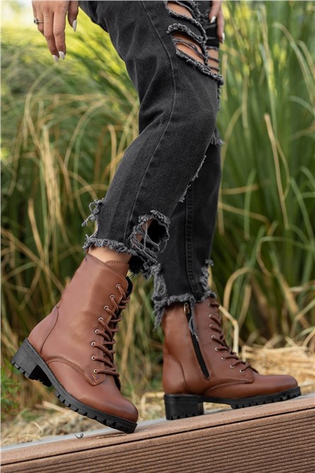 Botas femininas com zíper e cadarço - Taba #362398