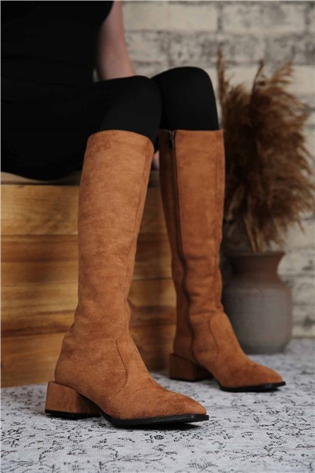 Botas femininas de camurça - Taba 298159